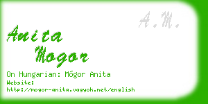 anita mogor business card