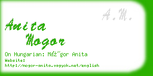 anita mogor business card